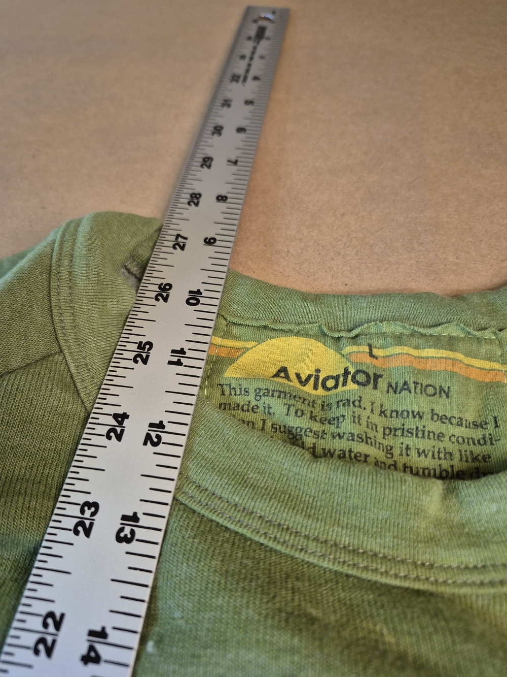 Aviator Nation Green Crewneck Sweatshirt with Tiger Graphic - Picture 4 of 8